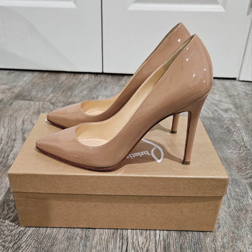 Christian Louboutin Pigalle 100M Nude Pumps 39